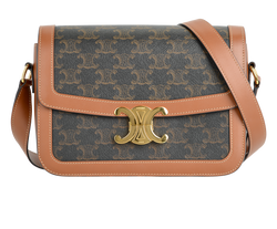 Classique Triomphe Crossbody, Leather, Brown, FLM3283, DB/B, 2*